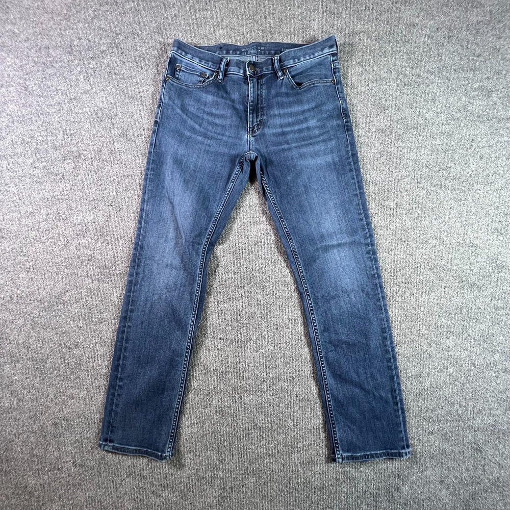 Banana Republic Traveler Straight Jeans Men's 31x30 Blue Denim Slim-Fit Stretch